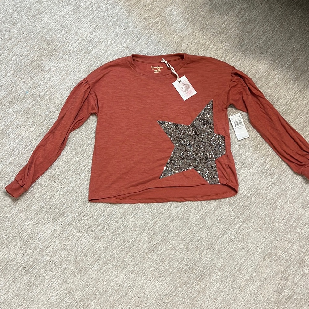 Jessica Simpson kids red long sleeve with star